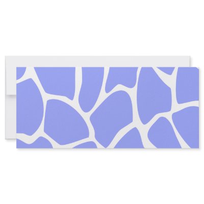 Giraffe Print Pattern in Sky Blue. Full Color Rack Card by Graphics_By_Metarla