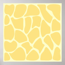 Giraffe Print Pattern in Yellow.