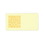 Giraffe Print Pattern in Yellow. Address Labels