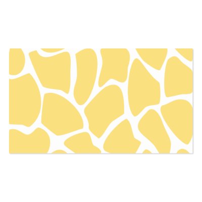 Giraffe Print Pattern in Yellow. Business Card by Graphics_By_Metarla