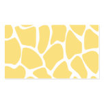 Giraffe Print Pattern in Yellow. business cards