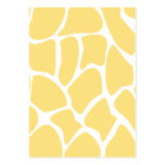 Giraffe Print Pattern in Yellow. Business Card