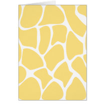 Giraffe Print Pattern in Yellow. Card