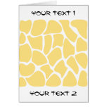 Giraffe Print Pattern in Yellow. Card