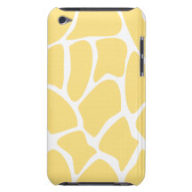 Giraffe Print Pattern in Yellow. iPod Touch Covers