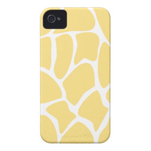 Giraffe Print Pattern in Yellow. Case-Mate iPhone 4 Cases