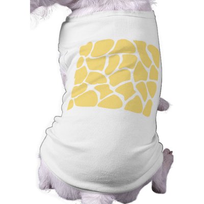 Giraffe Print Pattern in Yellow. Dog Tee by Graphics_By_Metarla