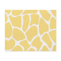 Giraffe Print Pattern in Yellow. Personalized Flyer