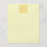Giraffe Print Pattern in Yellow. Flyers