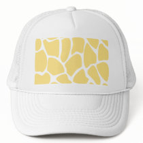 Giraffe Print Pattern in Yellow. Mesh Hat