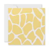 Giraffe Print Pattern in Yellow. Custom Invite