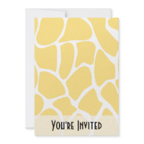 Giraffe Print Pattern in Yellow. Announcements