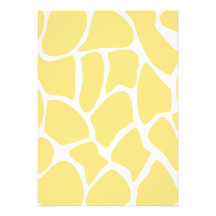 Giraffe Print Pattern in Yellow. Invite