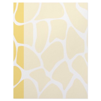 Giraffe Print Pattern in Yellow. Personalized Letterhead by Graphics_By_Metarla