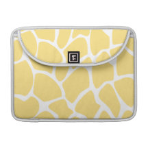 Giraffe Print Pattern in Yellow. Sleeves For MacBook Pro