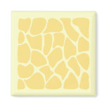 Giraffe Print Pattern in Yellow. Fridge Magnets