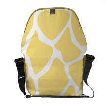 Giraffe Print Pattern in Yellow. Courier Bag