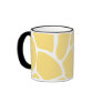 Giraffe Print Pattern in Yellow. Coffee Mug