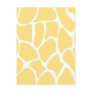 Giraffe Print Pattern in Yellow. Postcards