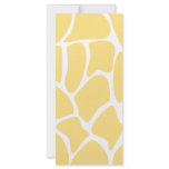 Giraffe Print Pattern in Yellow. Rack Card Design