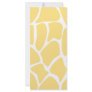 Giraffe Print Pattern in Yellow. Rack Card Design