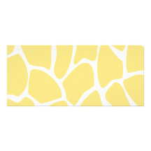 Giraffe Print Pattern in Yellow. Full Colour Rack Card