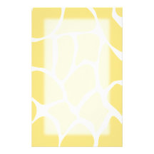 Giraffe Print Pattern in Yellow. Customized Stationery