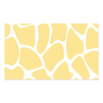 Giraffe Print Pattern in Yellow. Rectangle Stickers