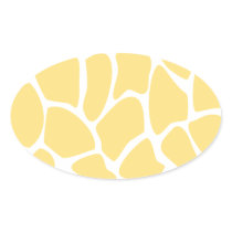 Giraffe Print Pattern in Yellow. Stickers