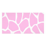 Giraffe Print Pattern. Pink and white. Custom photo cards