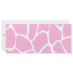 Giraffe Print Pattern. Pink and white. Custom rack cards