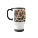 Giraffe Print Pattern Plastic Travel Mug