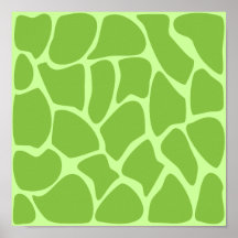 Giraffe Print Pattern. Safari Green.