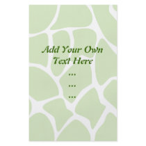 Giraffe Print Pattern. Safari Green. Flyer Design