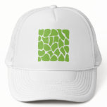 Giraffe Print Pattern. Safari Green. Hats