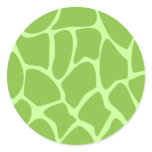 Giraffe Print Pattern. Safari Green. Stickers