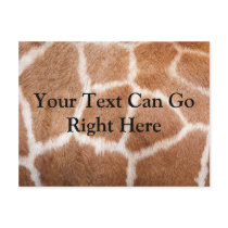 Giraffe Print Postcard