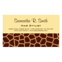 Giraffe Print Professional Business Card business cards