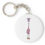 Giraffe Purple Keychains