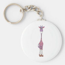 Giraffe Purple Keychains