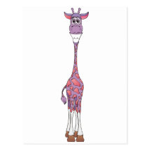 Giraffe Purple Post Cards