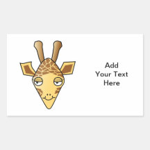 Giraffe Rectangle Stickers