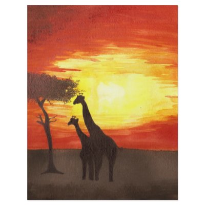 Giraffe Silhouette Flyer by melly385