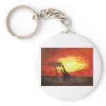 Giraffe Silhouette Key Chain