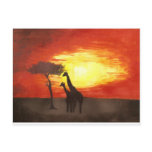Giraffe Silhouette Post Card