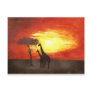 Giraffe Silhouette Post Card