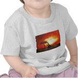Giraffe Silhouette Tee Shirts