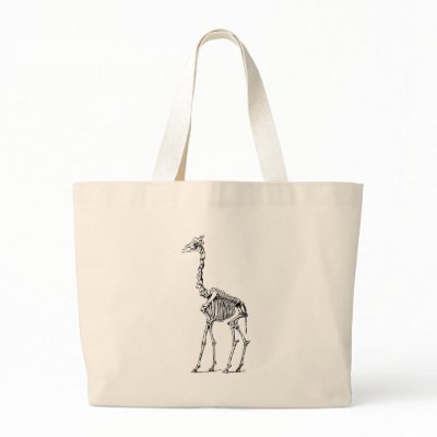 Giraffe Skeleton Tote Bag by QueenHare