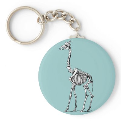 Giraffe Skeleton Keychain by QueenHare