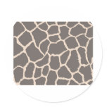 Giraffe Skin Pattern Round Sticker